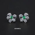 New S925 Silver Earrings Emerald Micro-inlaid Luxury Full Diamond Classic Retro Female Earrings 5a Zircon Wedding Jewelry