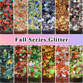 Autumn Chunky Mix Glitter Wholesale Fall Leaves Bulk Polyester Glitter for Resin Craft Christmas Decorations