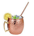 16oz Moscow Mule Copper Mug Sublimation Copper Plated Stainless Steel Engraved Beer Drinking Gift Cup