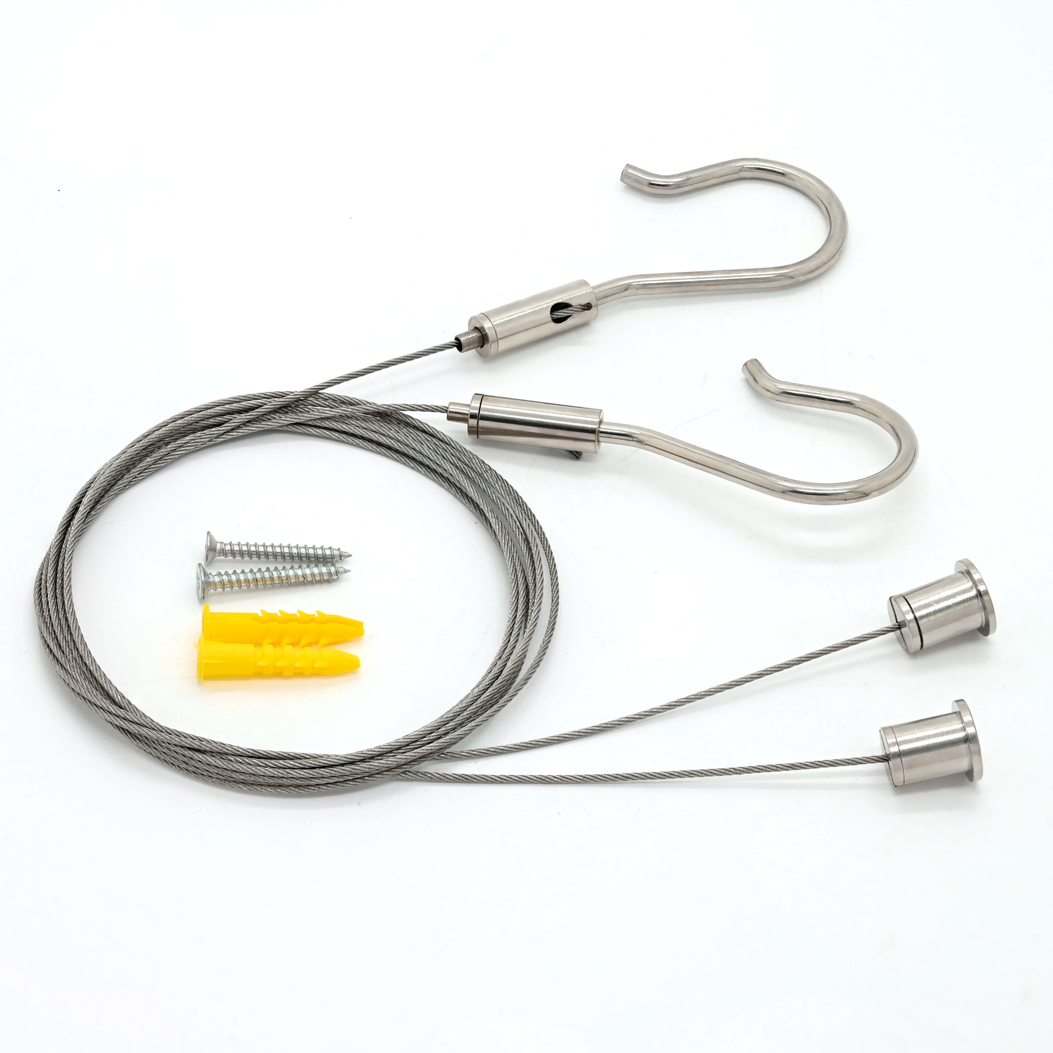 Best Quality Ceiling Attachment Steel Cable Kit Hook Cable Gripper Suspension Kit for Lighting Hanging System