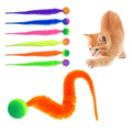 Colorful Interactive Cat Bouncing Ball Indoor Pet Supplies Puzzle Toy Elastic Worm Caterpillar Teasing Toy Promotional Pet