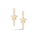 925 Sterling Silver Mini Star-shaped 18K Gold Plated Micron Pave White CZ Strip Earrings Party Gift Fine Jewelry