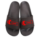 Men's Custom Logo Embossed Printing PVC Flat Sandals Fashionable Outdoor Waterproof Cushioning Slippers for Winter