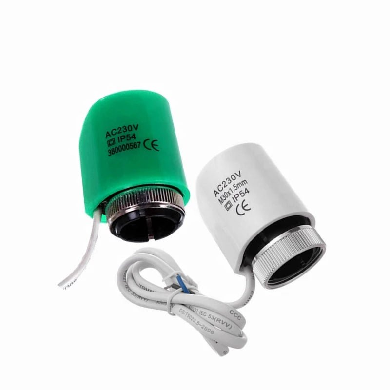 230V 110N Thermostatic Electric Actuator Valve Water Normally NO NC Radiator Underfloor Heating System Manifold
