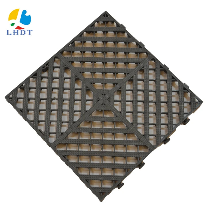 Indoor and Outdoor PP Decking Tasteless Interlocking Floor Mat with Non-Slip & Car Wash Drainage Non-Slip Interlocking Tile