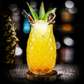 Home Milk Juice Drinking Cup Tumbler Mugs Wedding Bar Party Transparent BorosIlicate Embossed Pineapple Cocktail Glass Cup
