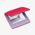 Luxury Custom Logo Printed Square Double-Side Foldable Handmade Travel Makeup Mirror OEM/ODM Fashion Small Hand-Held Leather