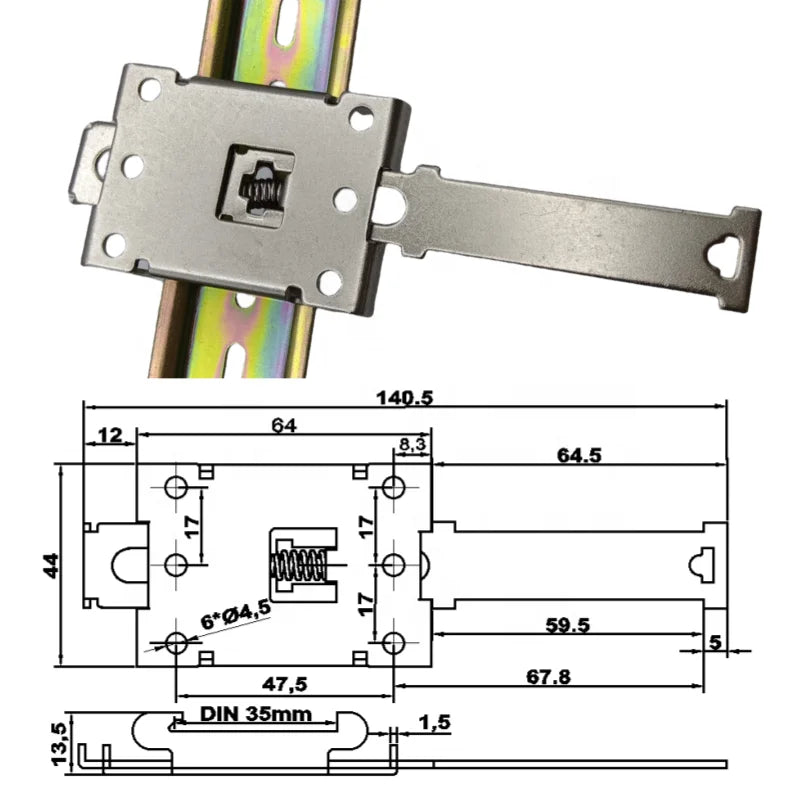 C-shaped and U-shaped Clamps Metric Relay Accessories for Guide Rail Installation Buckles