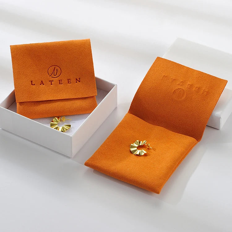 High Quality Double-layer Portable Jewelry Carry Pouch Microfiber Jewelry Packaging Display Bag Pouches