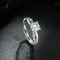 Twist Band Sparkling Zircon Diamond Wedding Ring for Bridal Platinum Plated Open Adjustable Ring Wedding Band Anillo De Bodas