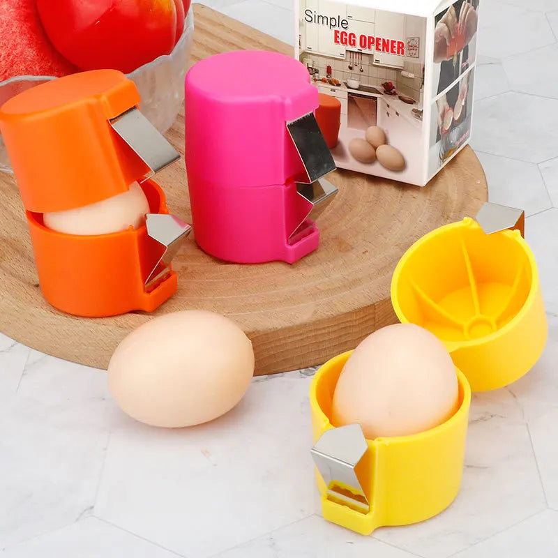 Plastic Metal Boiled Egg Shell Opener Cutter for Raw Egg Cracker Egg Breaker Separator Divider for Cooking Kitchen Tool Gadget