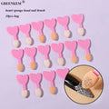 Professional 10pcs/Bag Glitter Nail Powder Sponge Brush Pink Heart Shaped Multi-function Applicators Powder Nails Art Tool