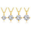 Qx Custom 18K Gold Plated Vintage Luxury Fashion Fine Jewelry 925 Silver Zircon Pendant Necklace Women Wedding Valentine's Day