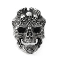 Skull Open Ring for Man Vintage Jewelry Gift New Arrival Rings Custom Hip Hop Jewelry 925 Sterling Silver Hiphop Skeleton