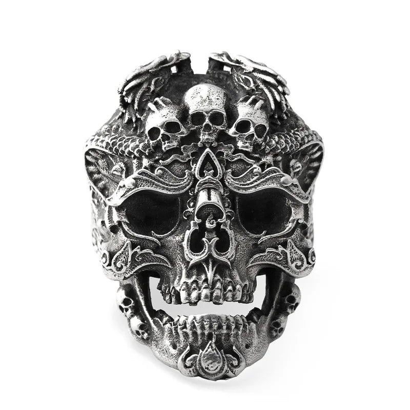 Skull Open Ring for Man Vintage Jewelry Gift New Arrival Rings Custom Hip Hop Jewelry 925 Sterling Silver Hiphop Skeleton