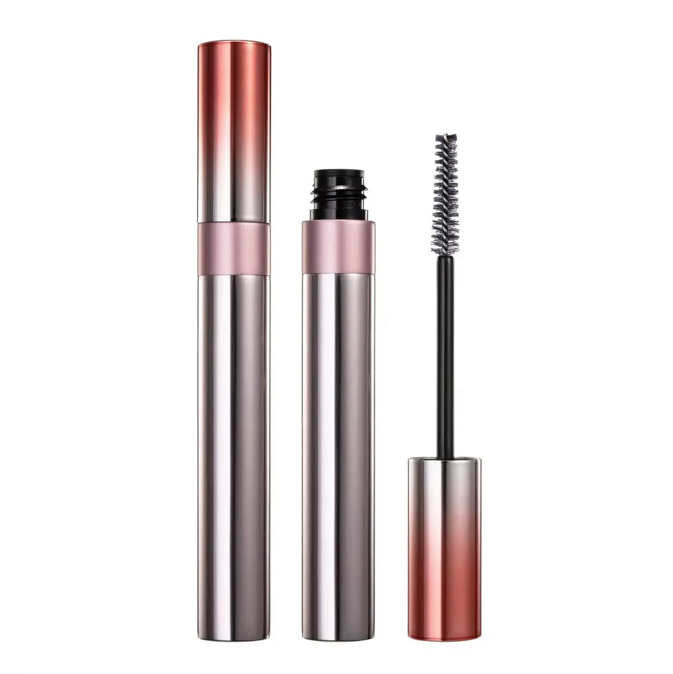 Custom 6ml Metal Tube Gradient Cylinder Aluminium Empty Mascara Container with Brush for Cosmetics & Eyelashes