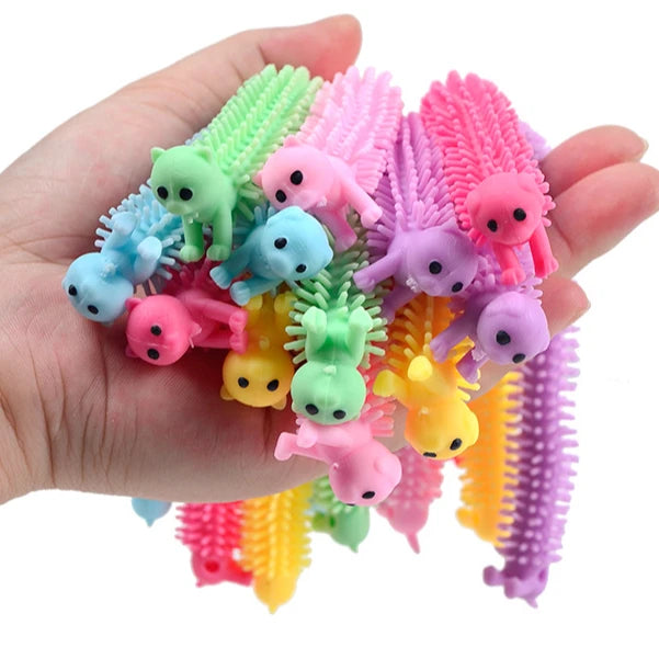 Children and Adults Stress Relief Anti-anxiety Different Animal Shapes Color TPR Noodles Soft Elastic Rope Fidget Feel Toys