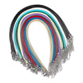 Hot Sale 50 Pcs 18 Inch Thickness 1.5mm Mix Waxed String Necklace Cord with Clasp for Pendants Bracelet Making Kit