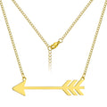 Love Arrow Pendant Necklace for Women Men Stainless Steel Gold Color Choker Neck Chains Trendy Kpop Jewelry Gift