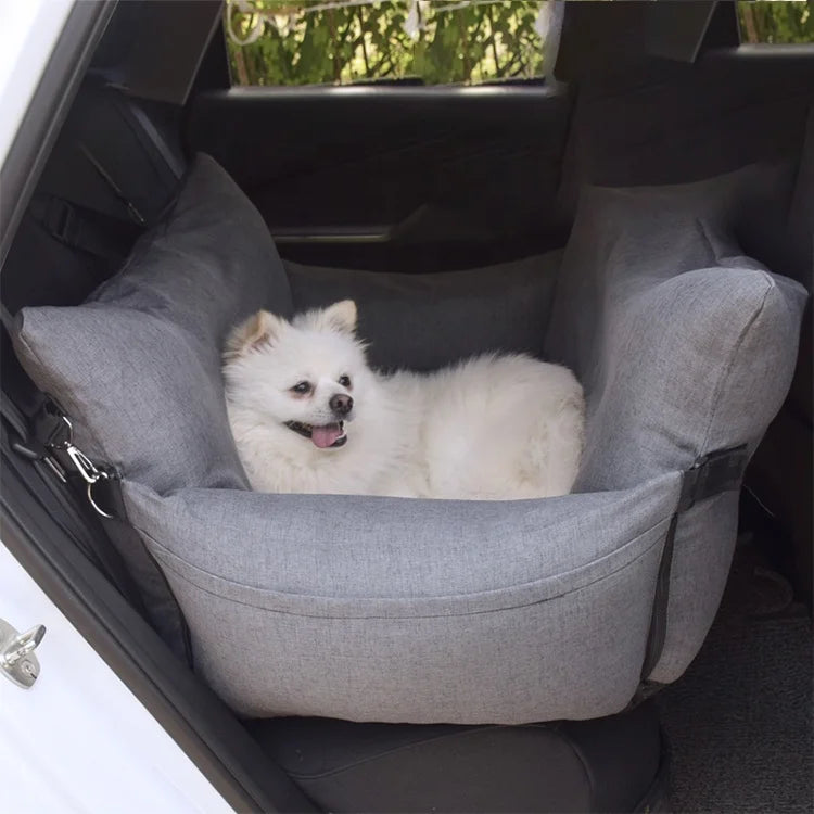 Factory Outlet Four Gray Pet Car Nest Classic Solid Animal Pattern Travel Bed Safety Seat Cushion Fashionable Winter for Cats