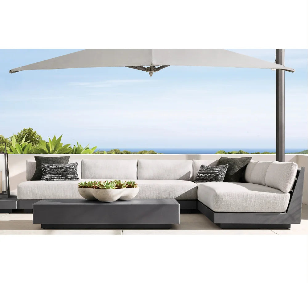 All Weather Luxury Patio Furniture Garden Aluminum Sofas Outdoor Furniture Sectional Sofa