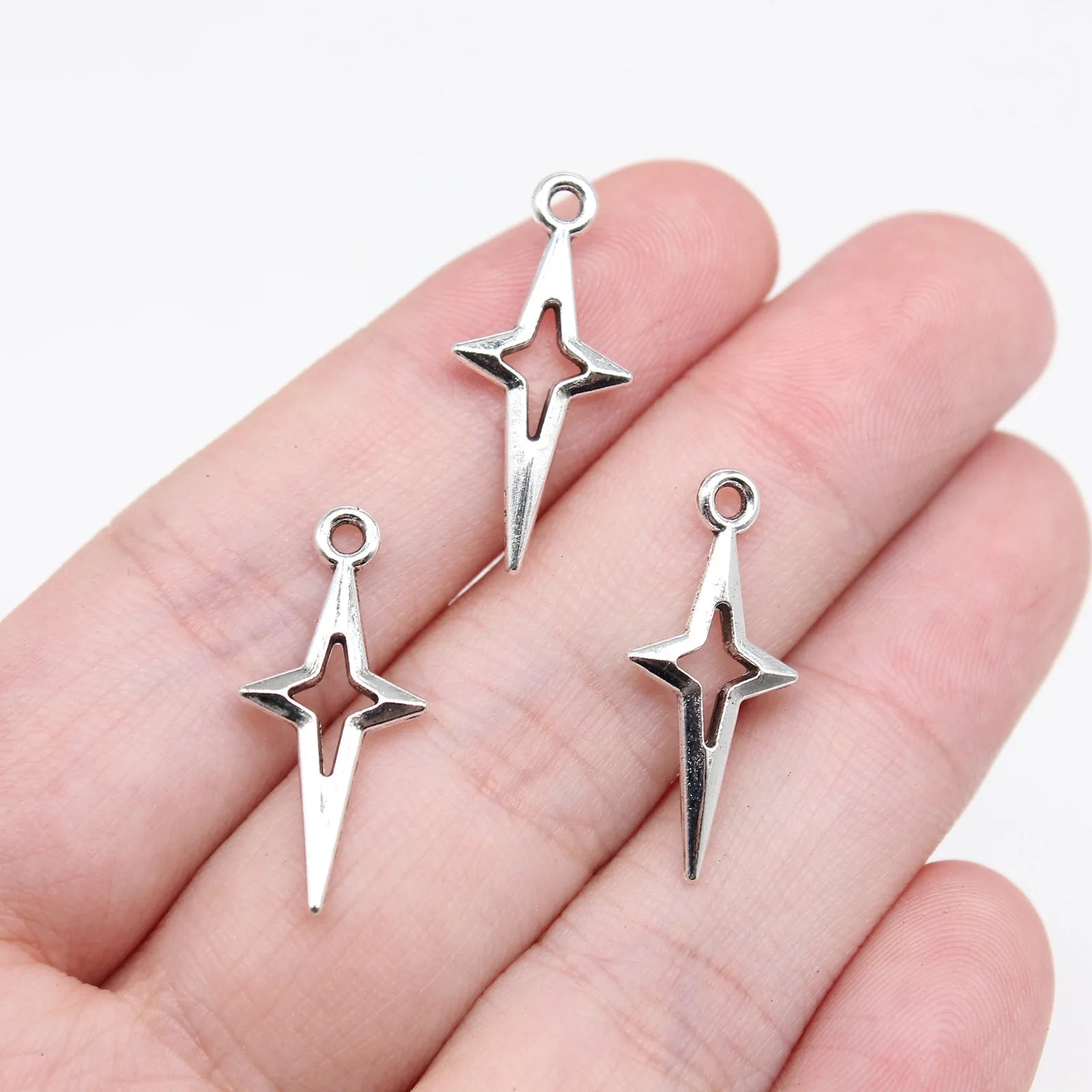 Cross Shaped Star Pendant Vintage Necklace Pendant Accessories Charms