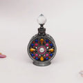 Factory 15ml Black Middle East Dubai Electroplating Metal Crafts Arab Perfume Bottle Fragrance Fragrance Care Oil Glass Bottle