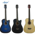 China Made OEM ODM Cheap Price Aiersi Brand 38 Inch Small Colour Linden Acoustic Guitar Learner Musical Instrument