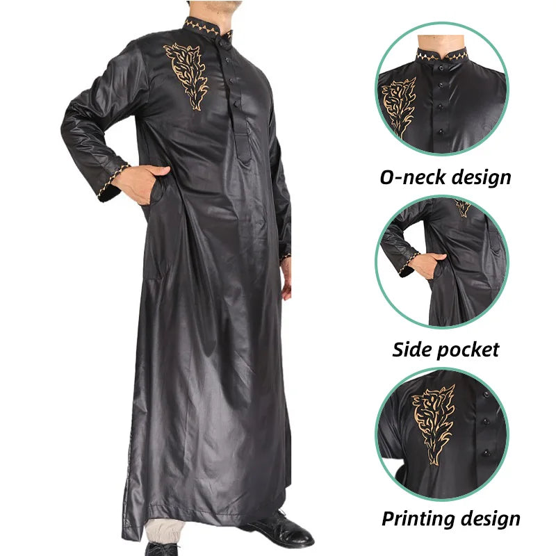 New Style Islamic Clothing Muslim Men Thobe Saudi Thobe for Men Islamic Clothing Manufacturers