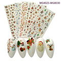 Five & Ten GMPC/Sedex/ISO/EUDR Wholesale Hot Christmas Cartoons Nail Art Sticker 2D Nowman Reindeer Nails Accessories Supplies