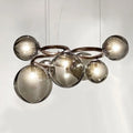 Italian Design Glass Pendant Light Nordic Modern Rings Circular Luxury Chandelier for Living Room Home