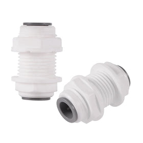 3/8'' Water Purifier Quick Connector Pipe Fittings Bulkhead Filter Adapter for 9.52mm OD Tube Fitting
