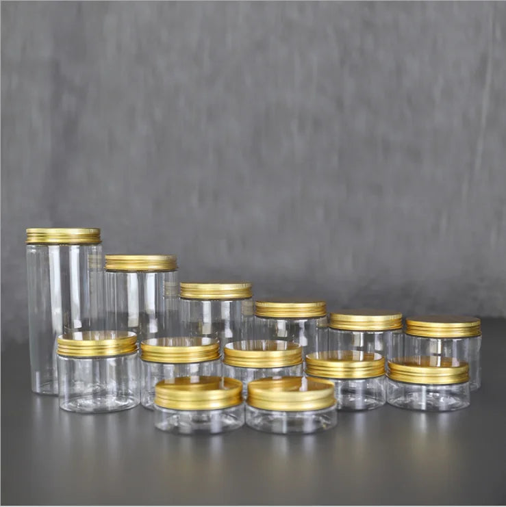 Wholesale 80ml PET Plastic Aluminum Cream Jars with Lid Low MOQ for Skin Care Serum Face Mask Lotion Shampoo Wig Storage