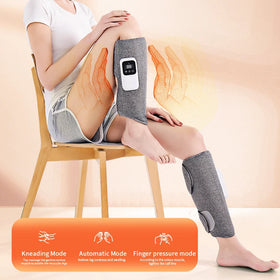 Portable Cordless Rechargeable Air Compression Calf Massage Belt Heated Leg Massager Heating Cordless Rechargeable Leg Massager