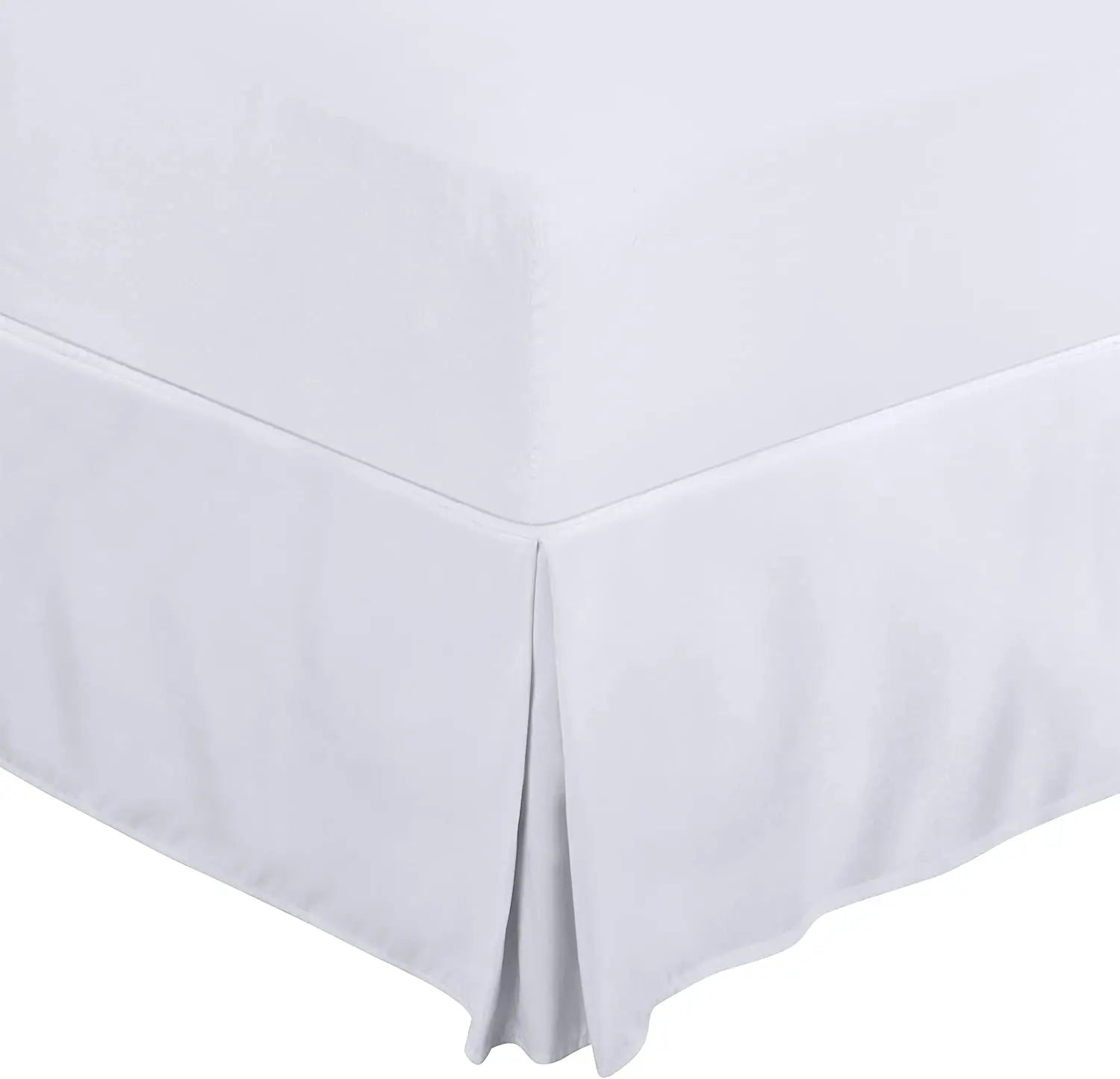 Bedding Queen Bed Skirt Soft Quadruple Pleated Ruffle Hotel Quality  Shrinkage and Fade Resistant