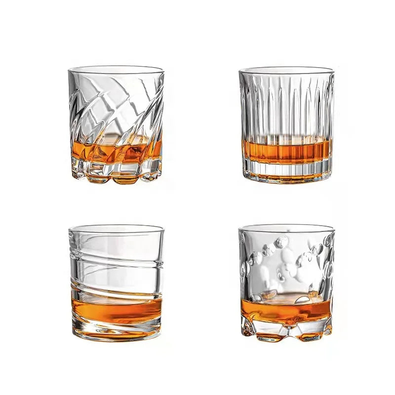 Decompression Old Fashioned Spinning Glass Tumbler Rotatable Whisky Glasses Crystal Whiskey Glasses