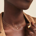 Minimalist Necklace Women Crystal Necklace Double Layer Natural Stone Necklace Jewelry