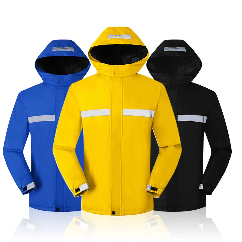 Multi Reflective Strips Thick Men's Out Door Winter Jackets Good Keep Warm Breathable Winter Jackets for Climbing