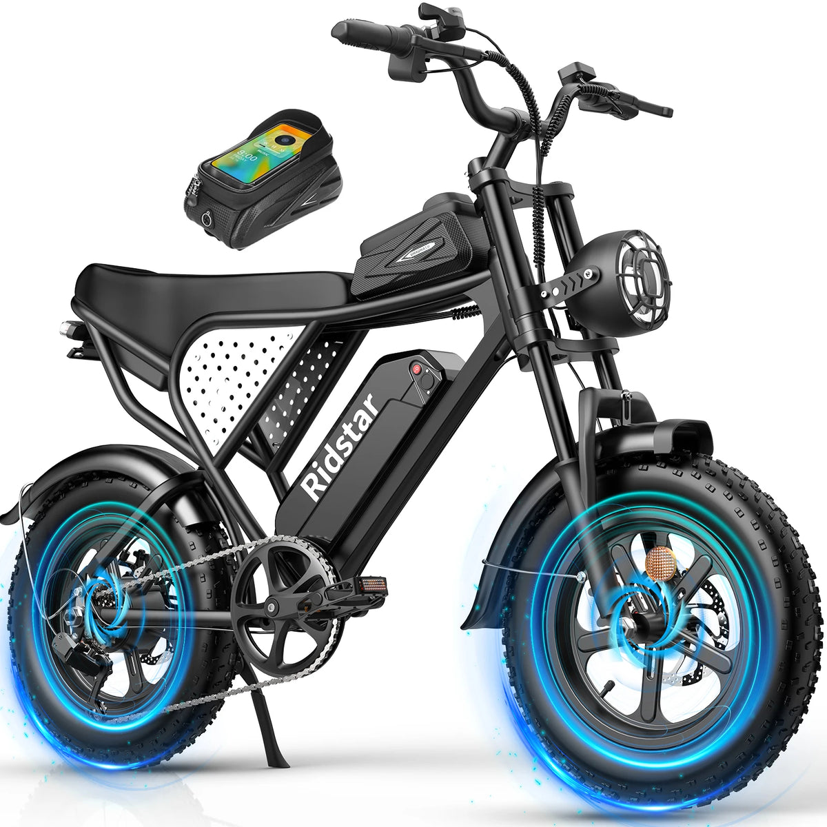 Boys EBike 16'' Fat Tire Electric Hybrid Bike 48V 20Ah E-bike Electric Mountain Dirt Bike for Kids Teens of 10 - 14 Years Boy MegaBDM