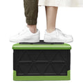 Anjuny Heavy-Duty PP Plastic Folding Storage Bins Rectangle Shape Foldable Camping Box for Home Organization and Food Storage