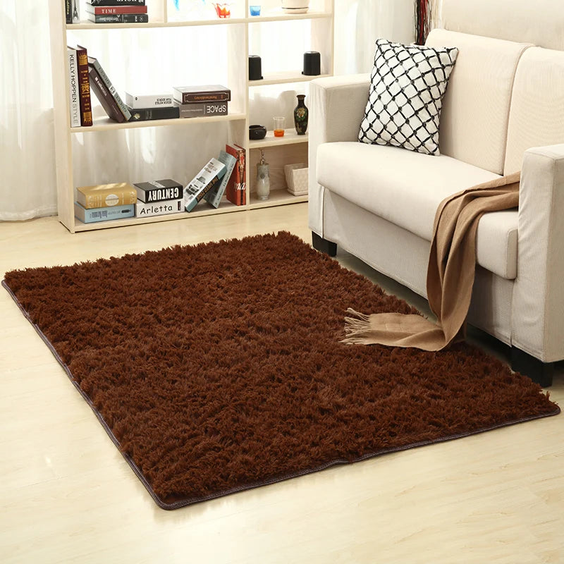 Hot Selling Long Pile Polyester Floor Rugs Soft Fluffy Carpets Living Room Shaggy Karpet