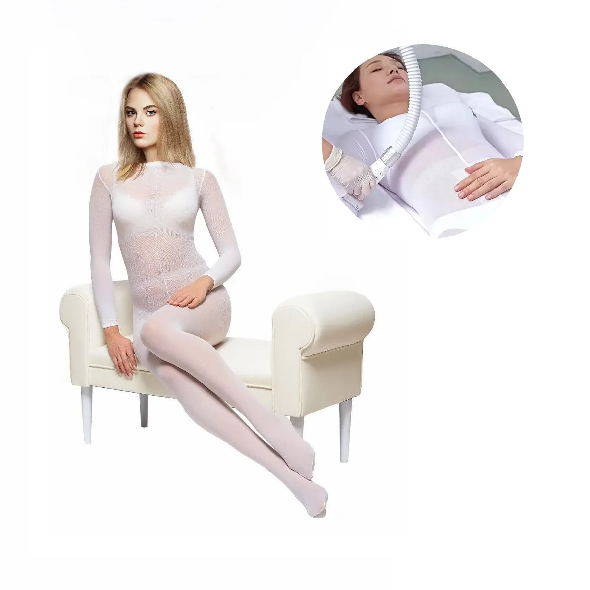 Comfort Massage Bodysuit for SPA and Endermologie Type Treatments With Feet Air Massage Spare Parts for Vacuum Body Slimming
