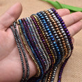 Natural Stone Hematite Beads for Jewelry Making  Bracelet Design Gemstone Bead Faceted Loose Spacer Beads