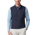 Custom Men's Lightweight Softshell Jackets Stand Collar Golf Vest With Chest Zip Pockets
