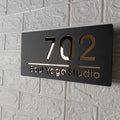 Kexian Custom Hollow House Room Door Sign House Numbers Metal Door Number Sign Plate Hotel Room Number Signage