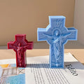 2-Size Cross Candle Silicone Mold DIY Easter Jesus Silicone Mold Handmade Resin Gypsum Cement Luxury Festival Gifts