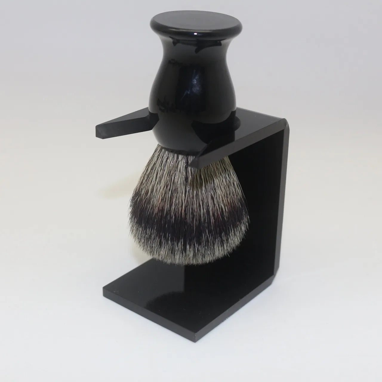 Wholesale Vegan Acrylic Handle Synthetic Bristle Knots Men Grooming Barber Accessories Tool Beard Brushes Travel Shaving Brush