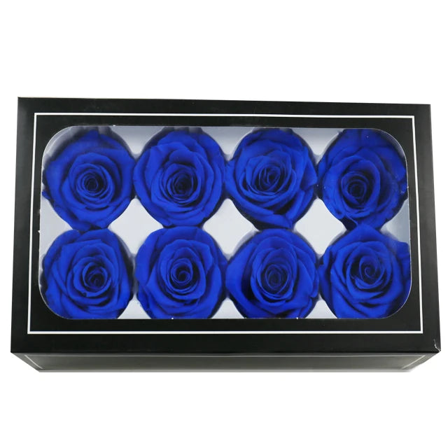 Grade Red Black Colorful Real Touch Forever Eternal Rose 4-6cm Bud in Flower Box-for Valentine's Day or Graduation