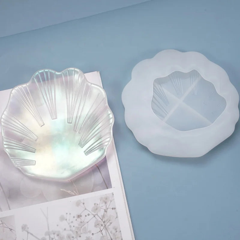 Factory Supply Crystal Epoxy Shell Silicone Dish Mold