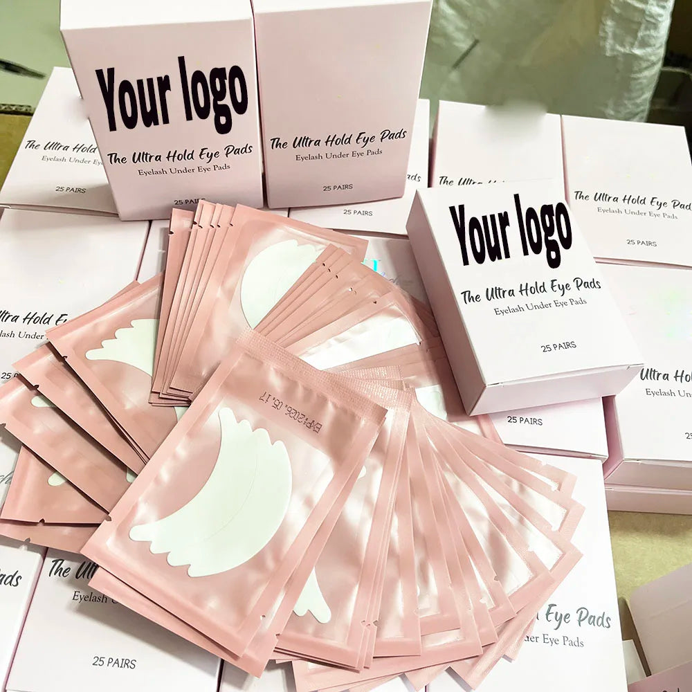 Custom Box Sticker Bag for Hydrogel Eye Pads Eyelash Extensions Under Eye Patches Lint Free Eyelash Eye Patch Lashes Extensions